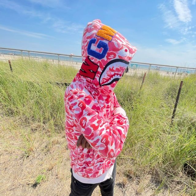 HOODIE BAPE ROSA