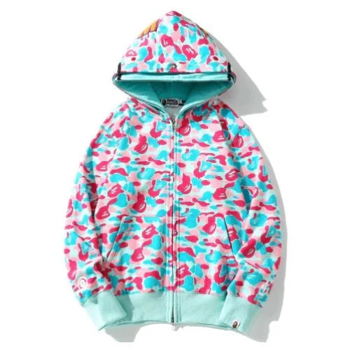 HOODIE BAPE AZUL / ROSA
