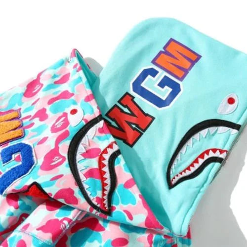 HOODIE BAPE AZUL / ROSA