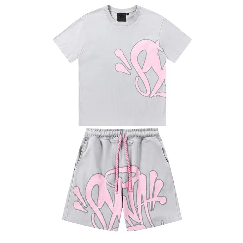 CONJUNTO SYNA WORLD GRIS / ROSA  DE VERANO