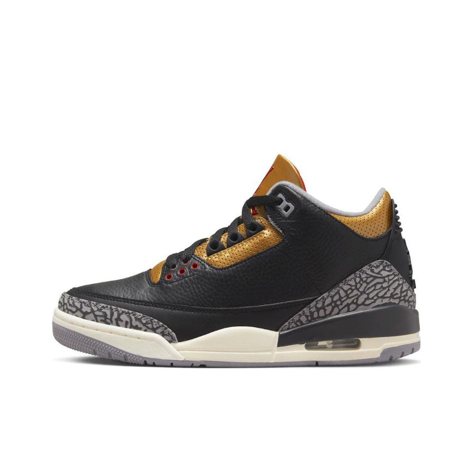 Air Jordan 3 Retro "Black Cement Gold"