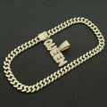 COLLAR "  QUEEN " CUBANA DORADA