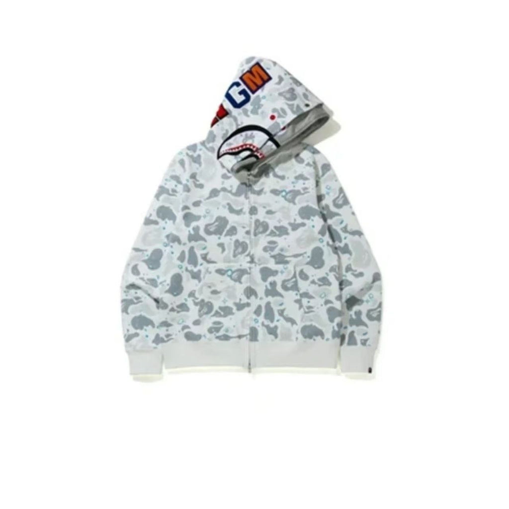 HOODIE BAPE GRIS CLARO
