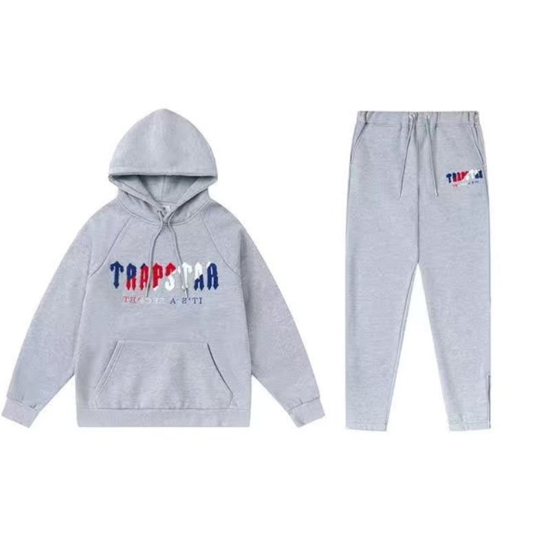 CONJUNTO TRAPSTAR GRIS TRICOLOR