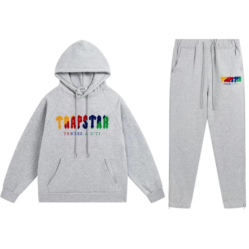 CONJUNTO TRAPSTAR GRIS " MULTICOLOR VERSION "