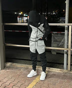CONJUNTO NIKE TECH FLEECE NEGRO/ GRIS