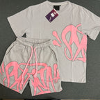 CONJUNTO SYNA WORLD GRIS / ROSA  DE VERANO